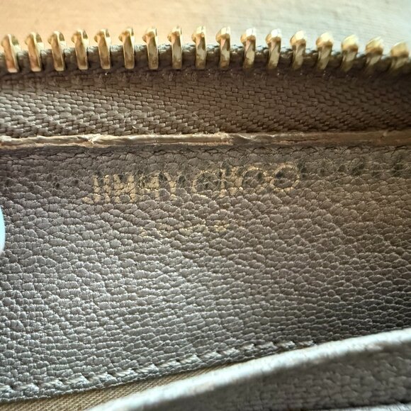 JIMMO CHOO Full Zip Long Wallet - Grey with Silver Stars - Picture 14 of 16
